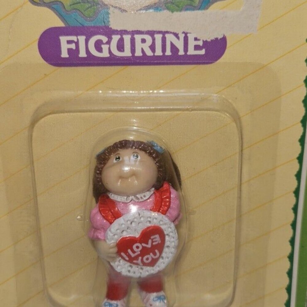 Vintage 1984 Spindex Mini 2.25" Figurine- Cabbage Patch Kids - I Love You Girl